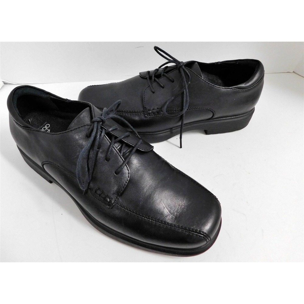 abeo Dawson Black Leather‎ Tie Oxford Comfort Dress Shoes 9.5 M